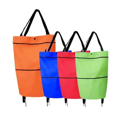 🛍️2-in-1 Foldable Shopping Cart  – Carry More, Roll Easier