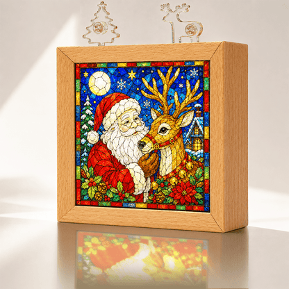 🧩Acrylic Puzzle Night Light - Santa Claus and Reindeer
