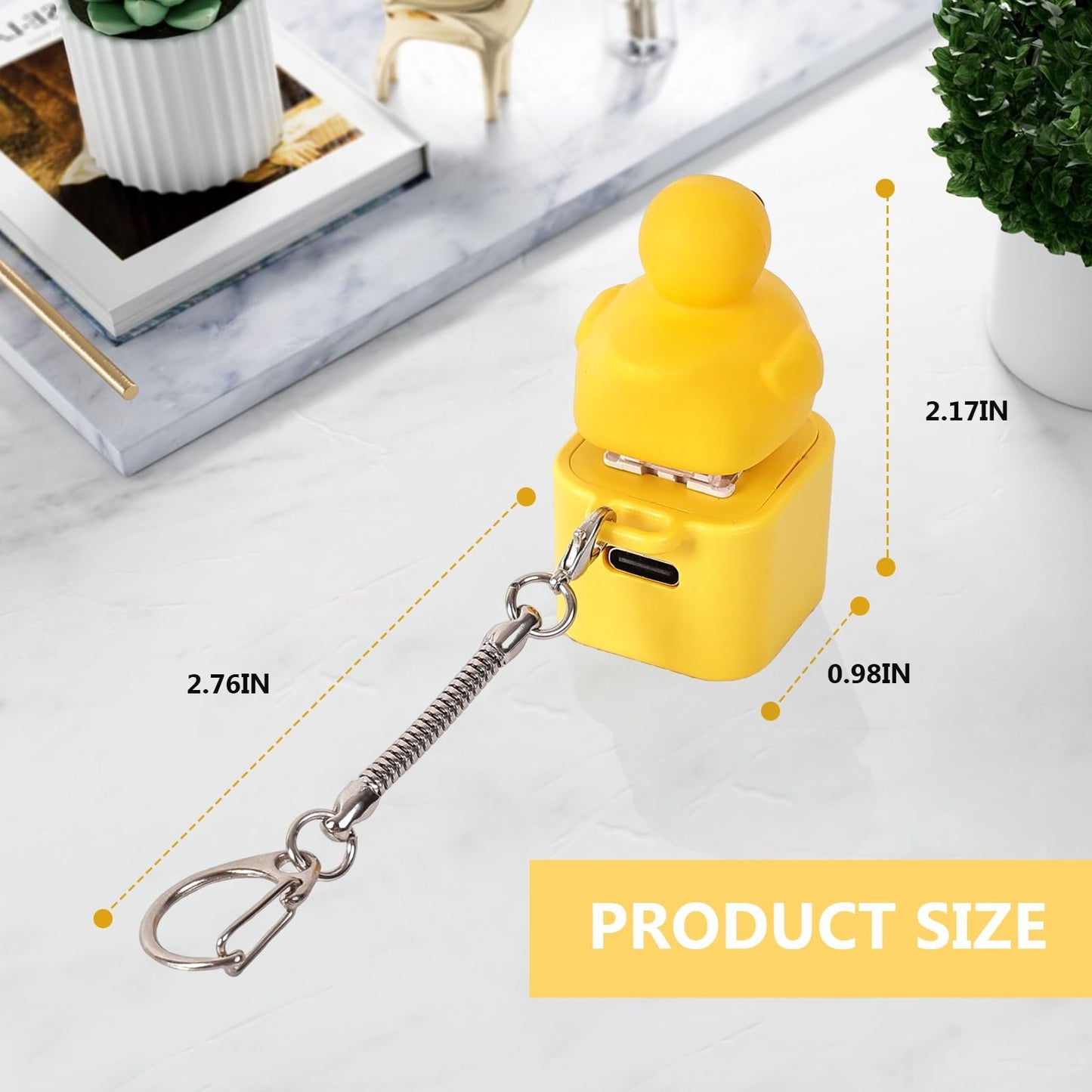 🐸Frog Croaking Fidget Toy - Rechargeable Frog Croaking Keychain, Frog Croaking Stress Reliever with Colorful Lights, Fun & Portable Anxiety Relief Toy
