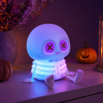 💀Charming Silicone Skeleton Color Changing Bedside Night Light