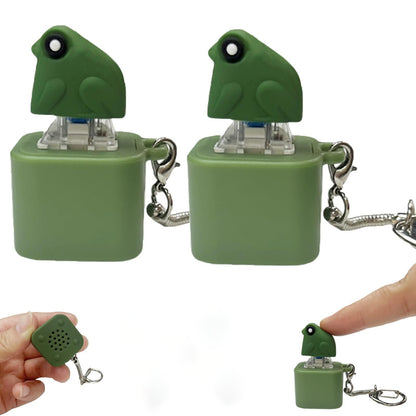 🐸Frog Croaking Fidget Toy - Rechargeable Frog Croaking Keychain, Frog Croaking Stress Reliever with Colorful Lights, Fun & Portable Anxiety Relief Toy