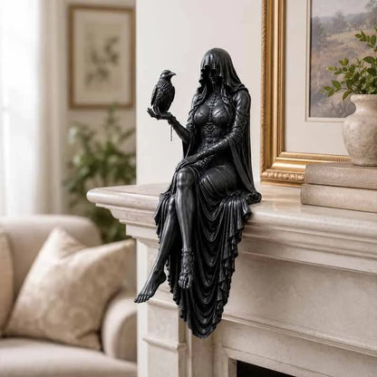 🎁Gothic Raven Shelf Sitter Statue