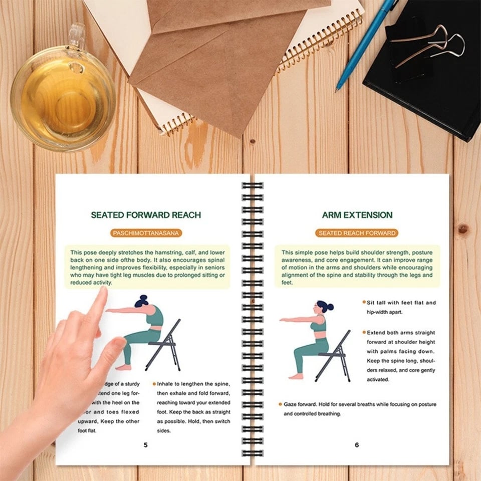 The complete guide to chair yoga for seniors over 60: 40+ simple, low-impact exercises to restore strength, mobility, balance and lose weight