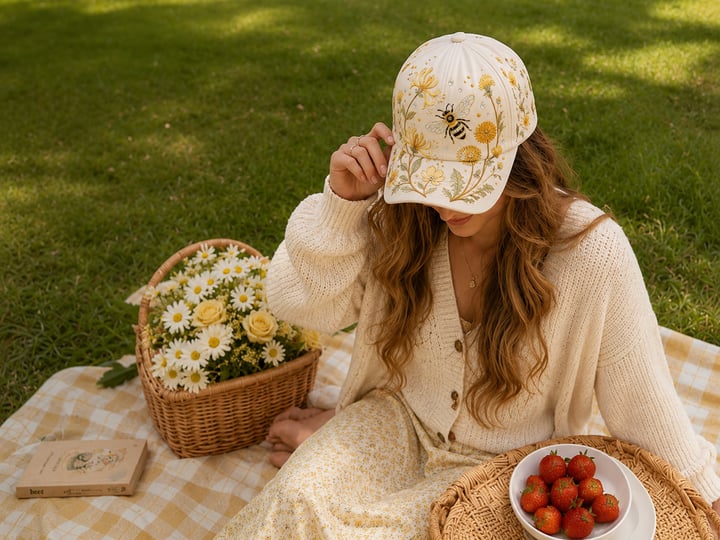 🌸🌿 Garden Morning Cap