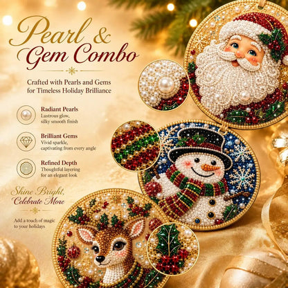 Christmas DIY Diamond Painting Ornaments Kit – Xmas Tree Hanging Craft Decoration