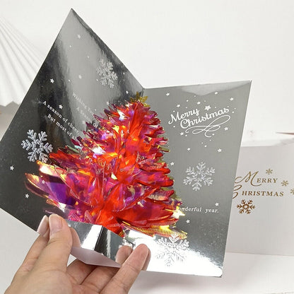Julgran 3D pop-up-kort