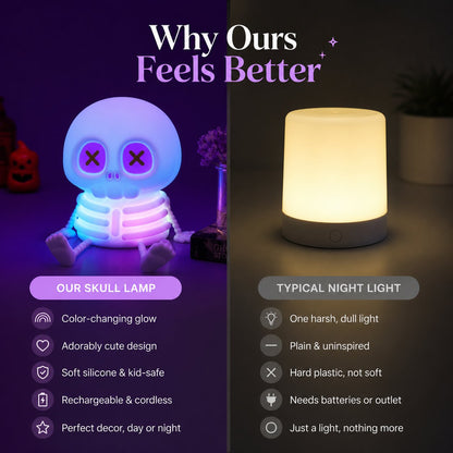 💀Charming Silicone Skeleton Color Changing Bedside Night Light
