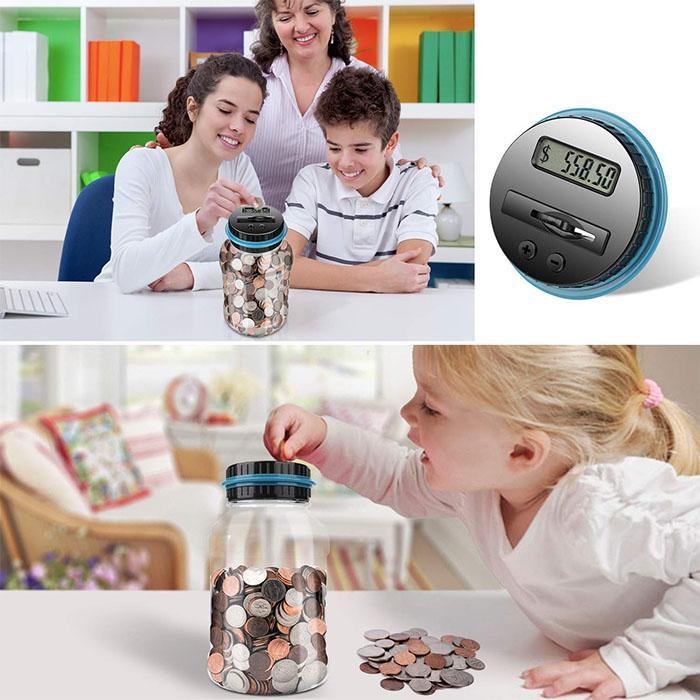 💰Watch Savings Grow – Digital Money Box with Auto Coin Counting & Target Setting