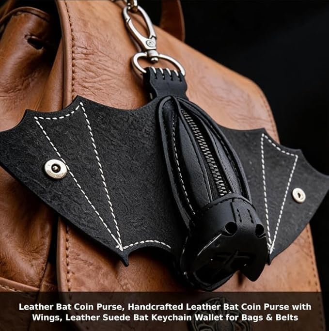 🦇Gothic Design Leather Bat Coin Purse