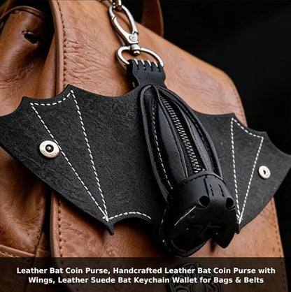 🦇Gothic Design Leather Bat Coin Purse