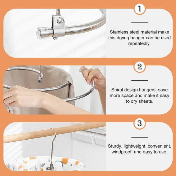 Artefakt för torkning av lapptäcke - Spiralklädhängare