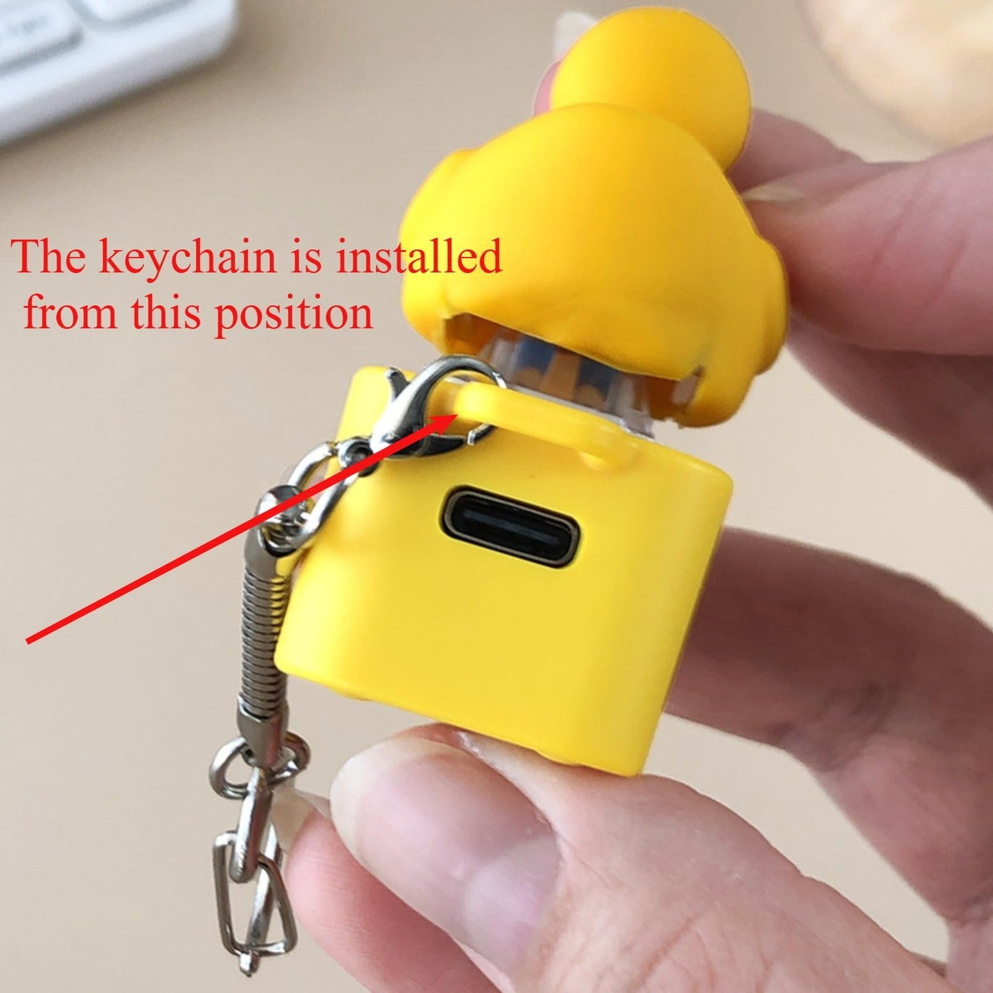 🐸Frog Croaking Fidget Toy - Rechargeable Frog Croaking Keychain, Frog Croaking Stress Reliever with Colorful Lights, Fun & Portable Anxiety Relief Toy