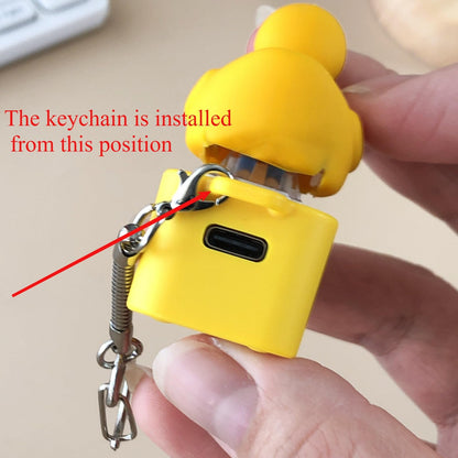 🐸Frog Croaking Fidget Toy - Rechargeable Frog Croaking Keychain, Frog Croaking Stress Reliever with Colorful Lights, Fun & Portable Anxiety Relief Toy