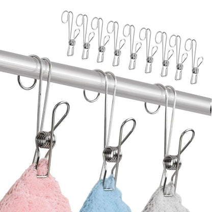 🔥Het rea-49% RABATT-(1 SET/5ST) Rostfritt stål metall lång svansklämma med krokar🔥