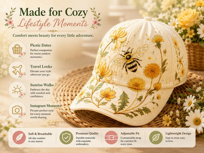 🌸🌿 Garden Morning Cap