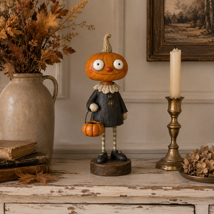 Primitive Pumpkin Friends – Vintage Halloween Figurines Collection