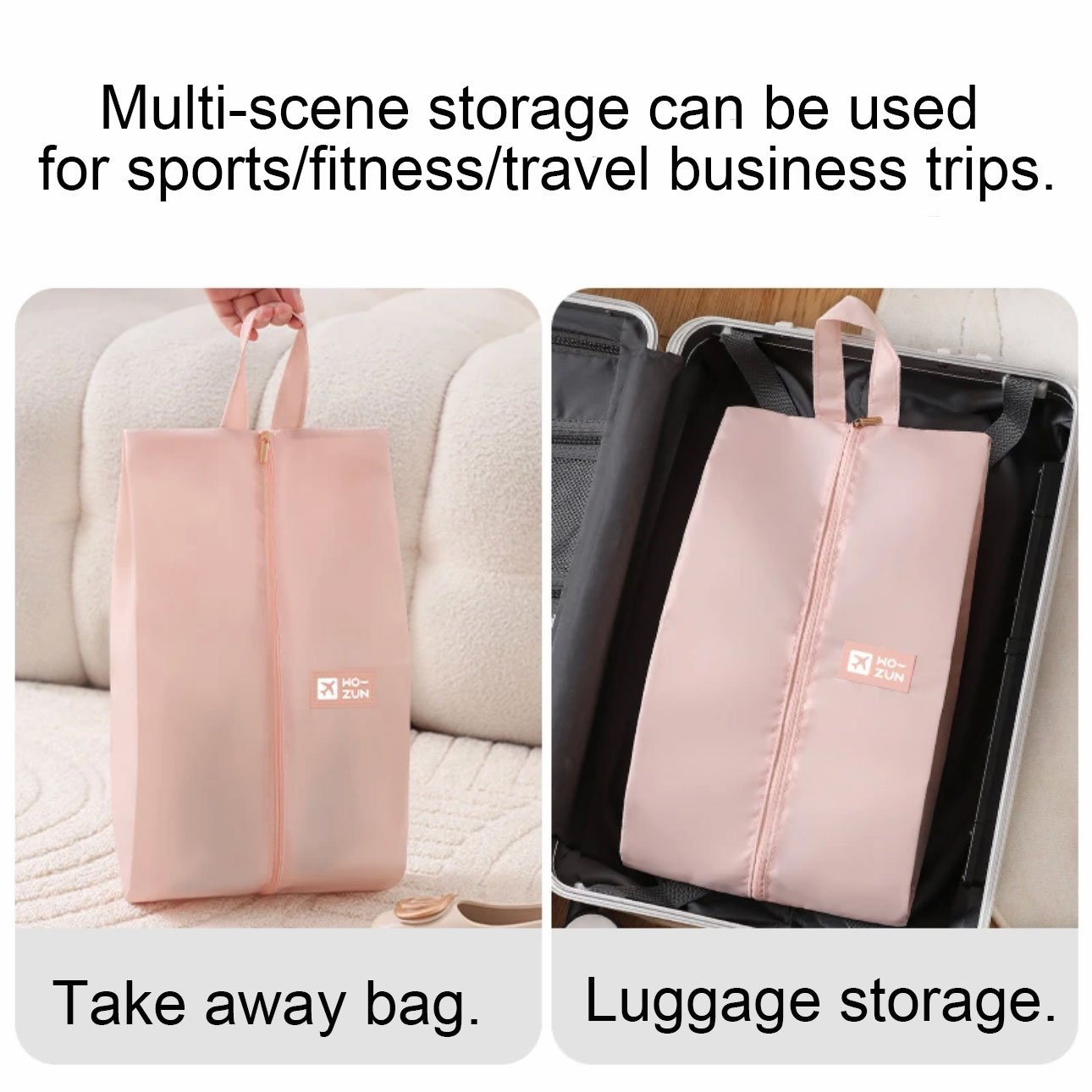 Ny Twill Travel Shoe Storage Bag - Vikbar vattentät skoväska