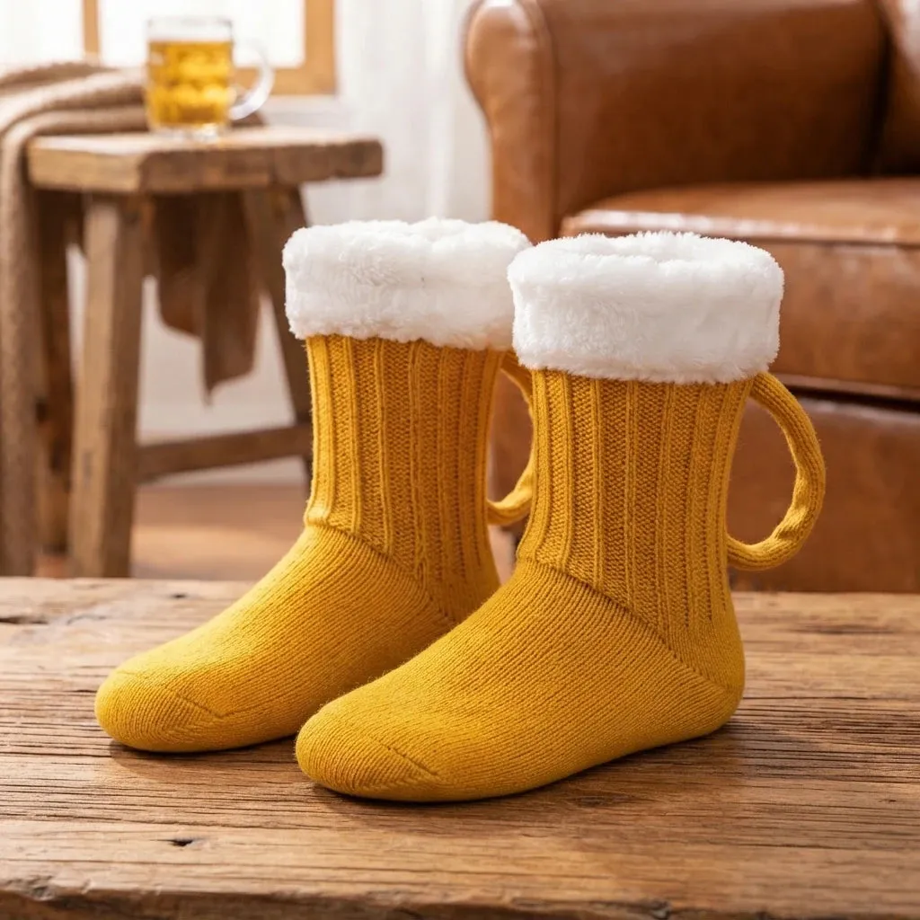 🍺 Medieval BrewBoot Mug Socks – Soft Warmth for Every Brew