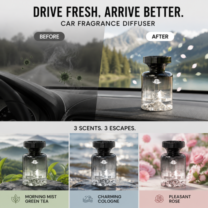 🥳2026 HOT SALE🥳🌿  Long-Lasting Car Air Freshener – Natural plant extracts, eliminates smoke & pet odours. Weeks of freshness. Mountain design. Breath easy! 💨✨