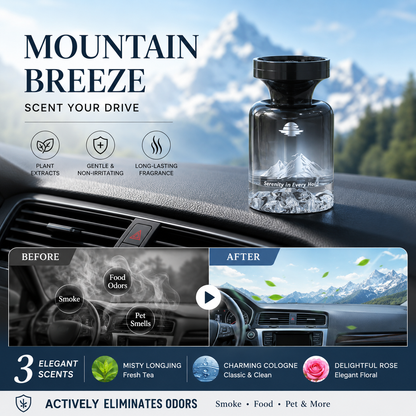 🥳2026 HOT SALE🥳🌿  Long-Lasting Car Air Freshener – Natural plant extracts, eliminates smoke & pet odours. Weeks of freshness. Mountain design. Breath easy! 💨✨