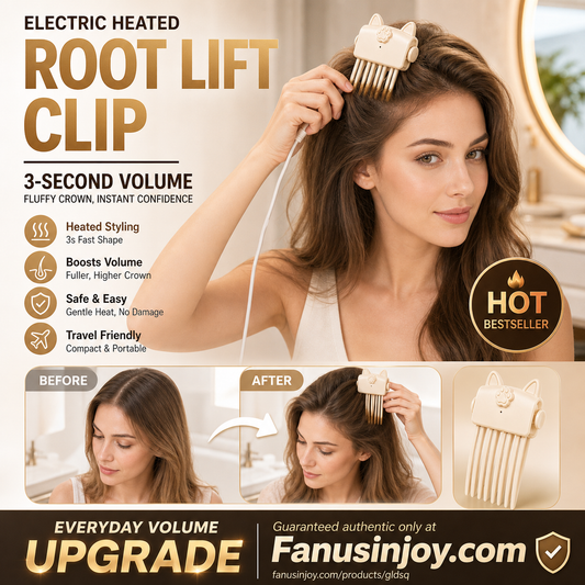 🔥Shape in 3 Seconds！💇 Wireless Heated Volumizing Root Lift Clip👱‍♀️High Cranial Top Magic Tool！Volumizing Root Lift Clip