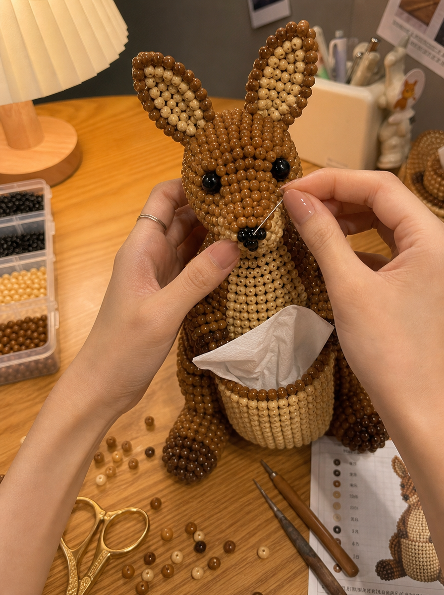 🦘 Beaded Animal Tissue Box DIY Kit