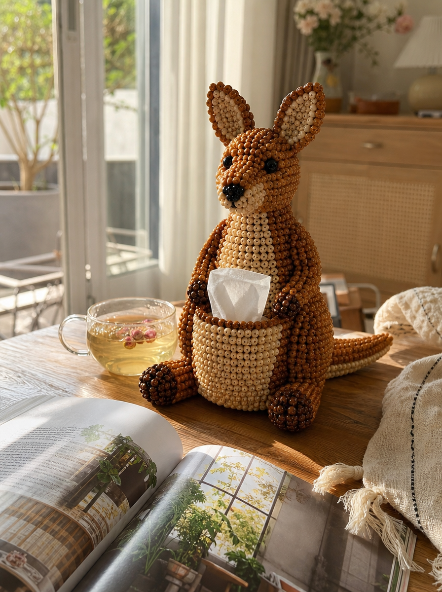🦘 Beaded Animal Tissue Box DIY Kit