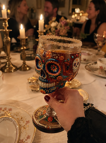 Day of the Dead Collector Goblet – Limited Edition Art Glass