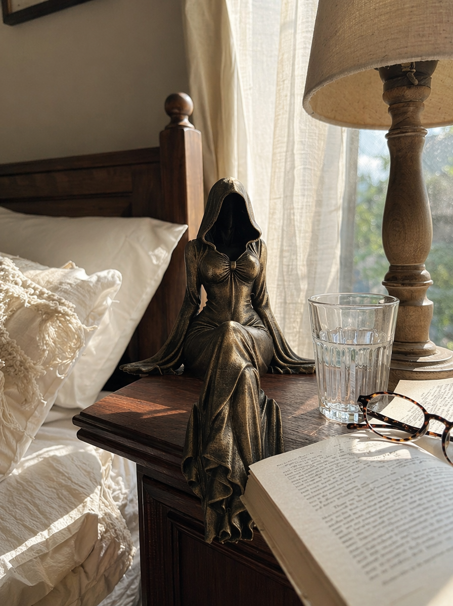Lady Reaper - Ethereal Hooded Figure Sculpture