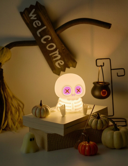 💀Charming Silicone Skeleton Color Changing Bedside Night Light