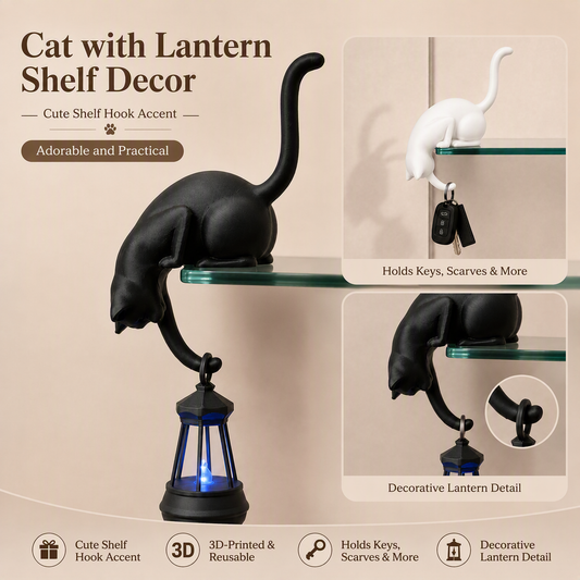 🐈‍⬛ Cute Cat Hook Shelf Decor