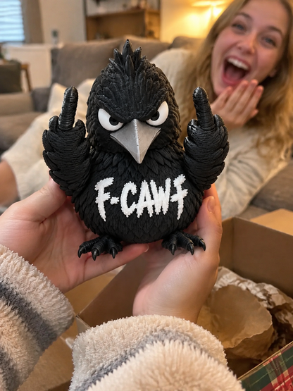 🦆Funny Attitude Desk Buddies – Bad Attitude Duck & Grumpy Raven