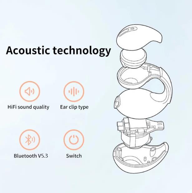 Bluetooth-headset med öronklämma och benledning