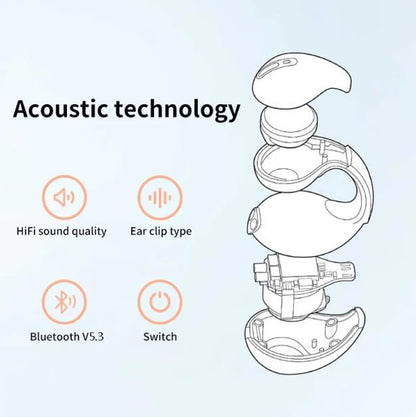 Bluetooth-headset med öronklämma och benledning