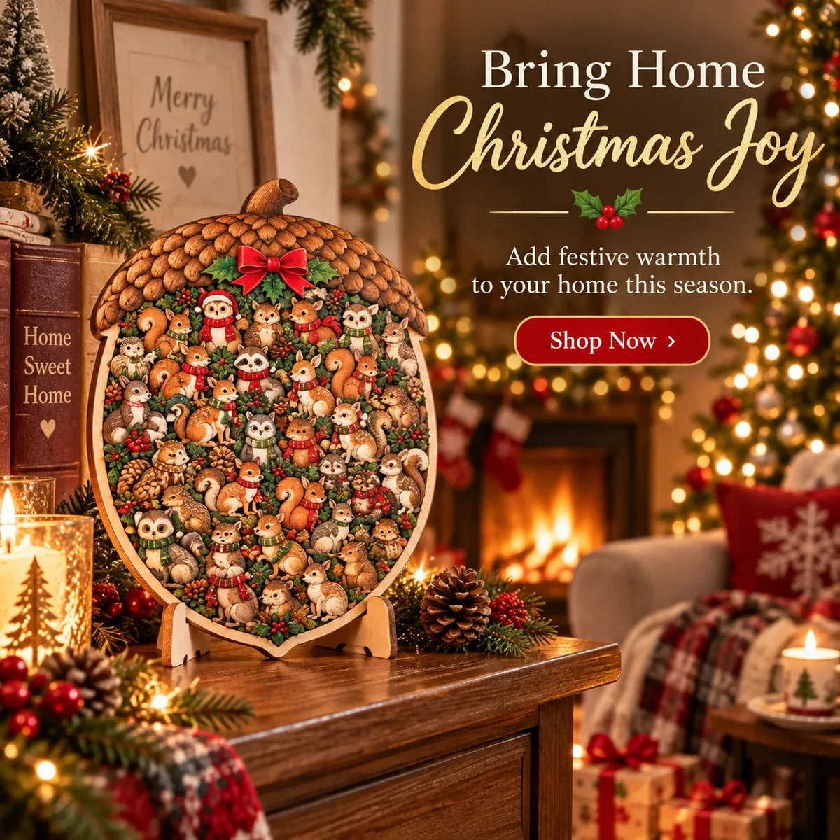 🎄Christmas Wooden Puzzle with Stand | 9 Festive Designs to Build & Display 🧩