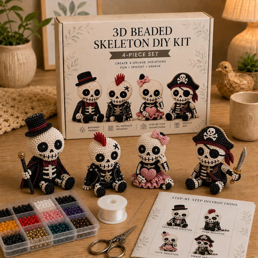 🔥💀 3D Beaded Skeleton DIY Kit
