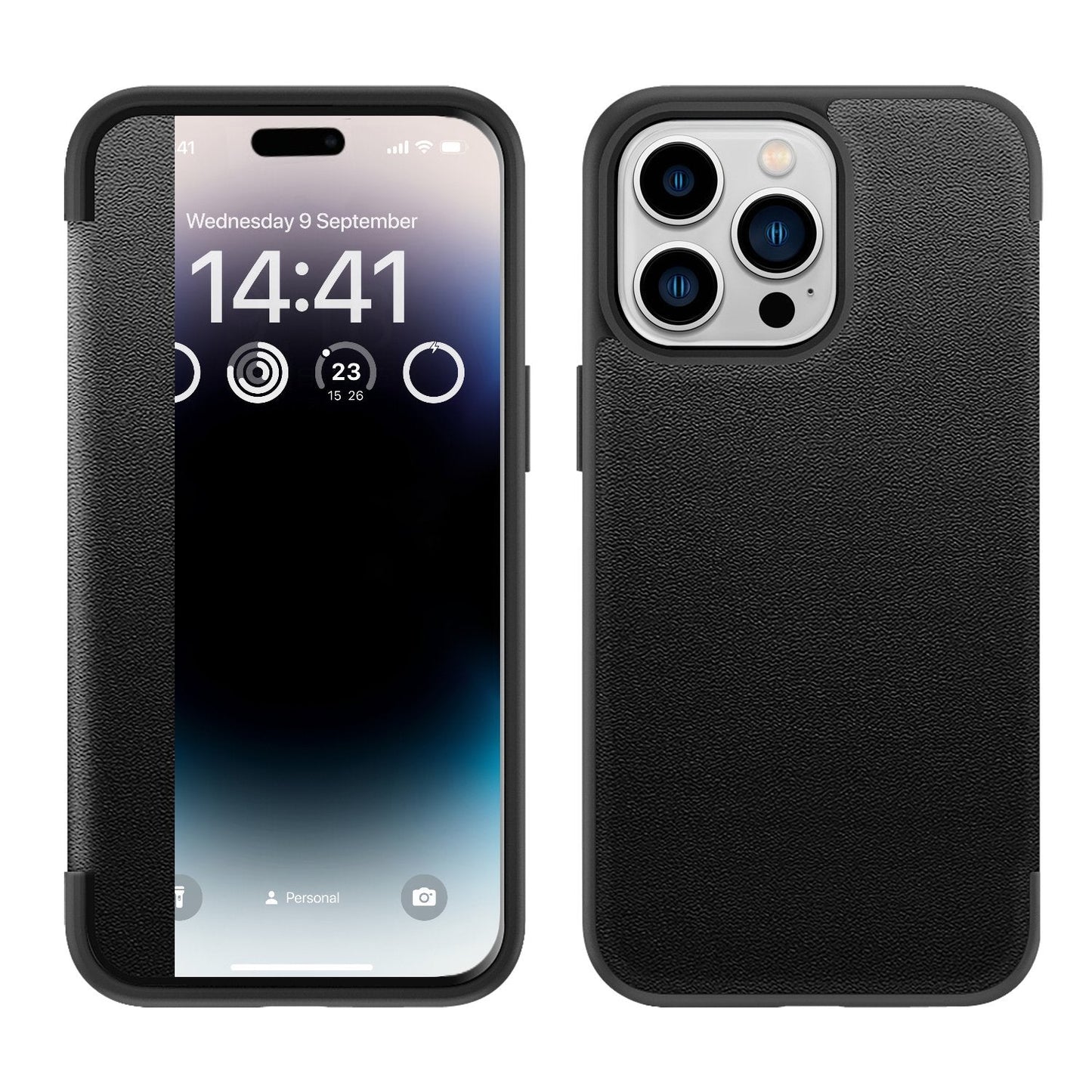 Business Series View Window Flip Folio Läderfodral Skydd(🔥16-serien telefonväskor är nu på försäljning)