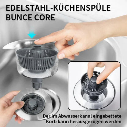 HOT SALE 60% RABATT🏆Nytt förbättrat avloppsfilter för diskho med fjäderkärna