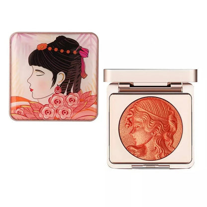 🔥Cosmetic NO.1🔥Smooth powder blush palett med präglade kinder