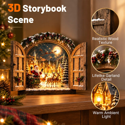 Christmas Window Village Decor