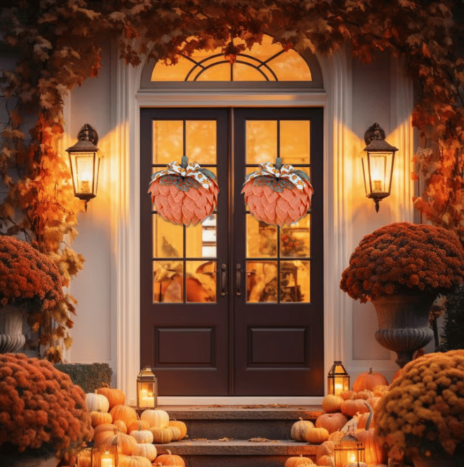 🔥 🍁Handgjord höstpumpakrans