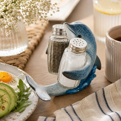 🐬Coastal Animal Salt & Pepper Shaker Holder Set