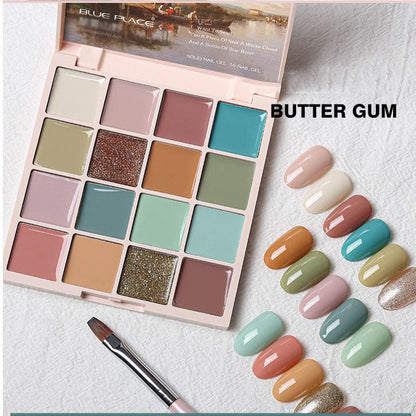 💅Ny modell 16 färger solid nagellacksbricka