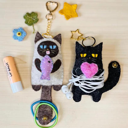 Felt Kitty Keyring
