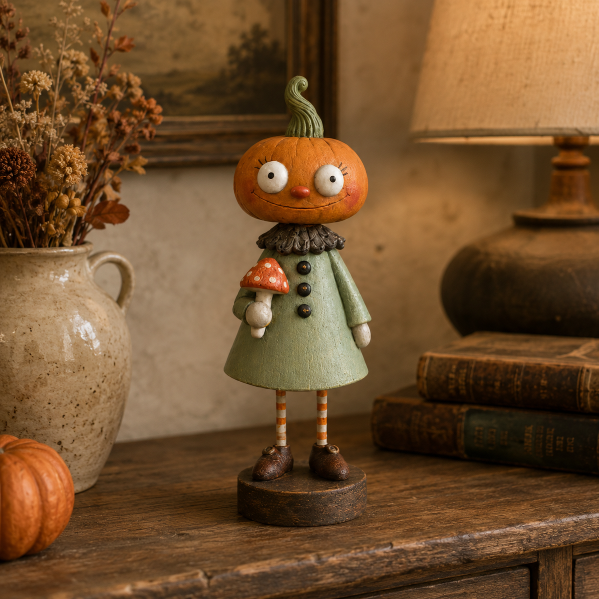 Primitive Pumpkin Friends – Vintage Halloween Figurines Collection