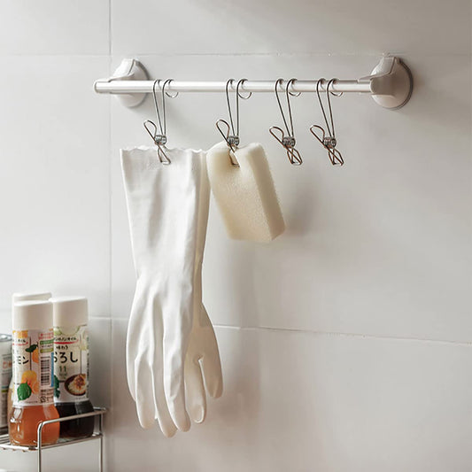 🔥Het rea-49% RABATT-(1 SET/5ST) Rostfritt stål metall lång svansklämma med krokar🔥