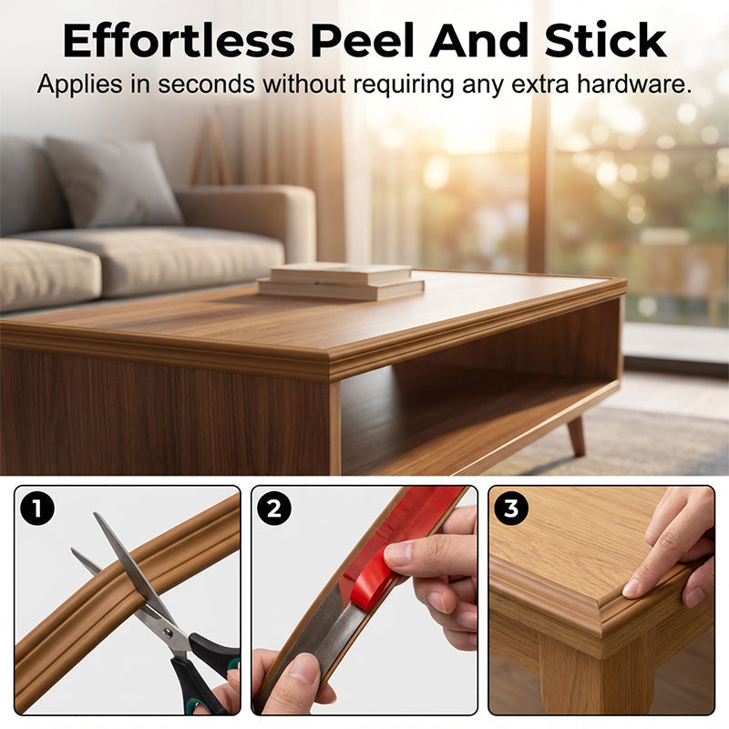 Flexible Molding Trim Strip for Wall Edges