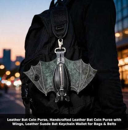 🦇Gothic Design Leather Bat Coin Purse