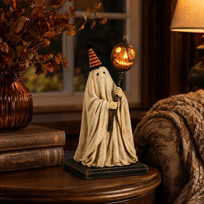 👻Lighted Vintage Ghost Figurine with Glowing Pumpkin Staff-🔥Buy 2 Get Free Shipping