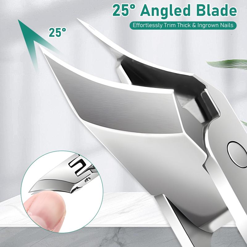 🔥Podiatrist-Recommended Nail Clippers - Ergonomic Angled Design for Toenails & Ingrowns